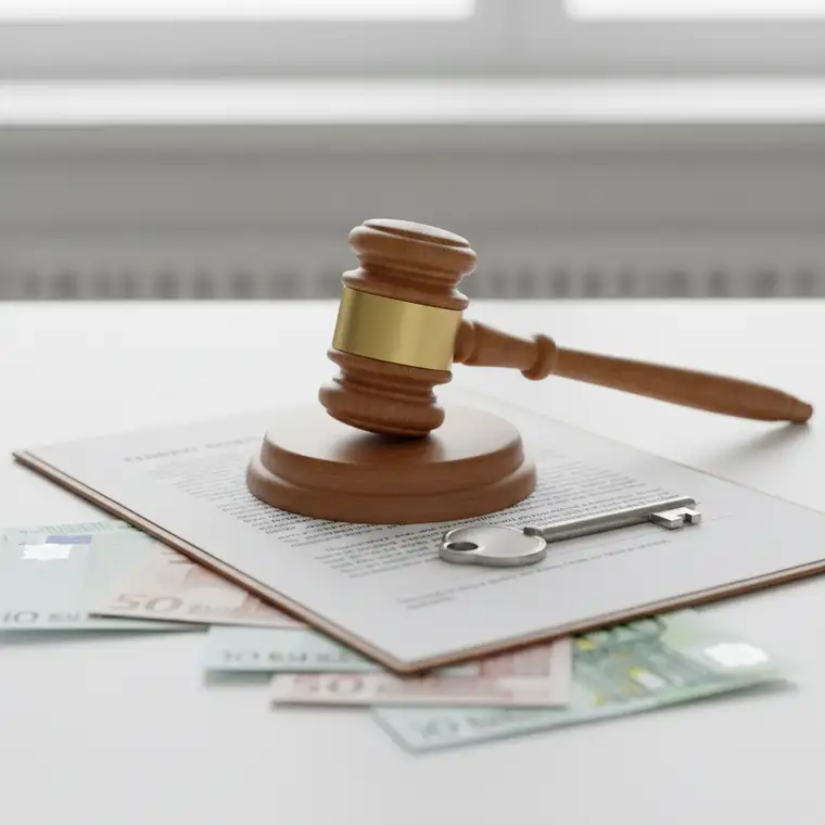 Klient analizujący szanse na nowy kredyt hipoteczny w trakcie sporu sądowego ze starym bankiem przy dokumentach finansowych