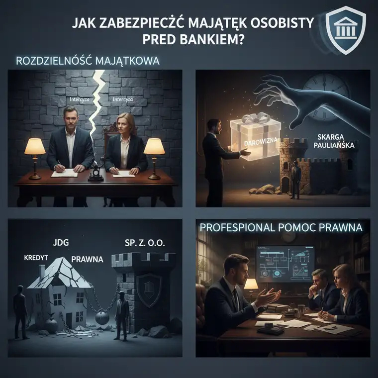 Para małżeńska omawia darowiznę i rozdzielność majątkową z doradcą, aby ochronić majątek osobisty przed kredytem bankowym