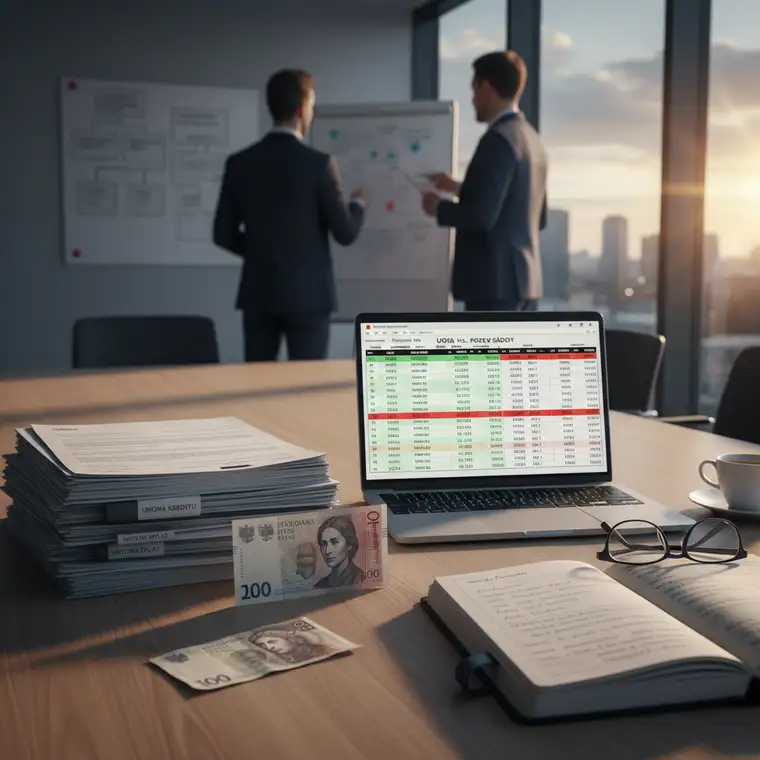 Prawnik omawia z klientem możliwe skutki mediacji z bankiem i pozwu sądowego w kredycie we frankach szwajcarskich