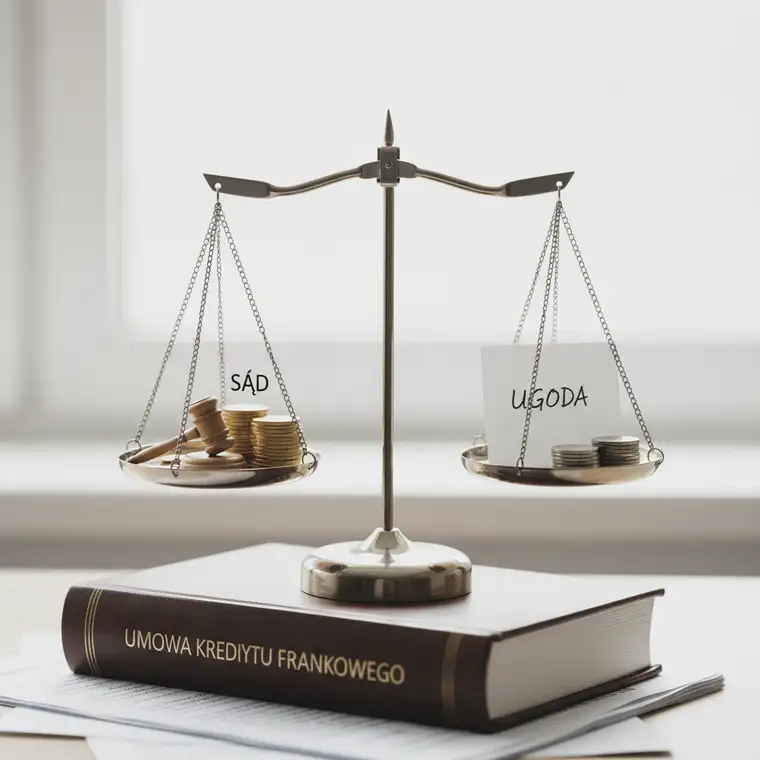 Para analizuje umowę kredytu frankowego z doradcą, rozważając mediację z bankiem zamiast pozwu i skutki unieważnienia umowy