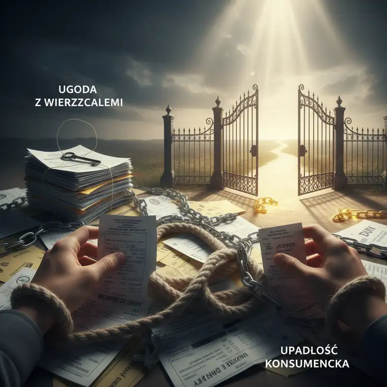 Sędzia i syndyk omawiają upadłość konsumencką dłużnika, analizując, czy jest korzystniejsza niż ugoda z wierzycielami