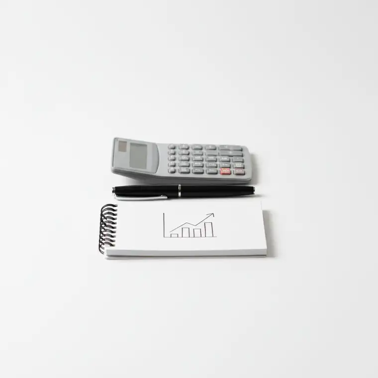 Osoba analizuje domowy budżet przy zajęciu pensji przez komornika, notuje wydatki i planuje finanse z wykorzystaniem prostego planu